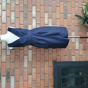 100% Silk Navy Blue Dress, Banana Republic